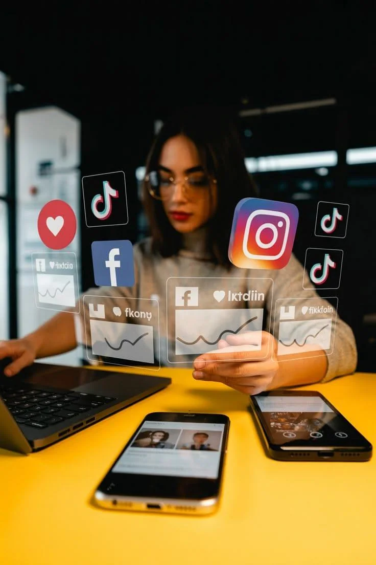 A person working with social-media platforms